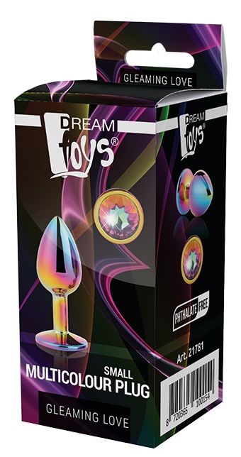 Голографическая анальная втулка с радужным кристаллом - 7,1 см. - Dream Toys - купить с доставкой в Пушкино