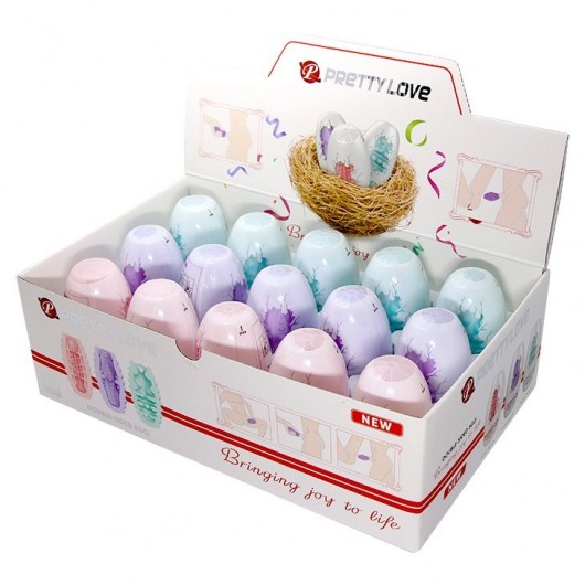 Набор из 15 мини-мастурбаторов Fantastic Egg Hard Boiled - Baile - в Пушкино купить с доставкой