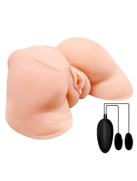 Телесная вибровагина Julie с 2 рабочими отверстиями - Baile - в Пушкино купить с доставкой