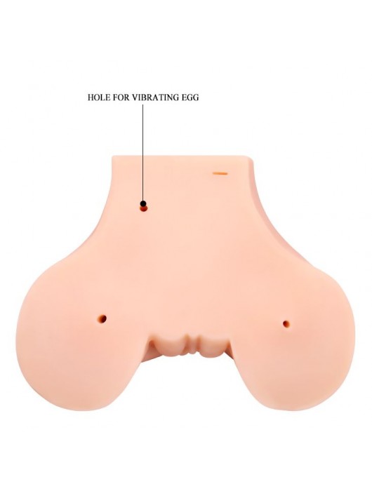 Телесная вибровагина Julie с 2 рабочими отверстиями - Baile - в Пушкино купить с доставкой