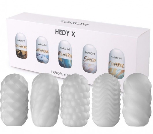 Набор из 5 мастурбаторов Hedy X5 Mixed - Svakom - в Пушкино купить с доставкой