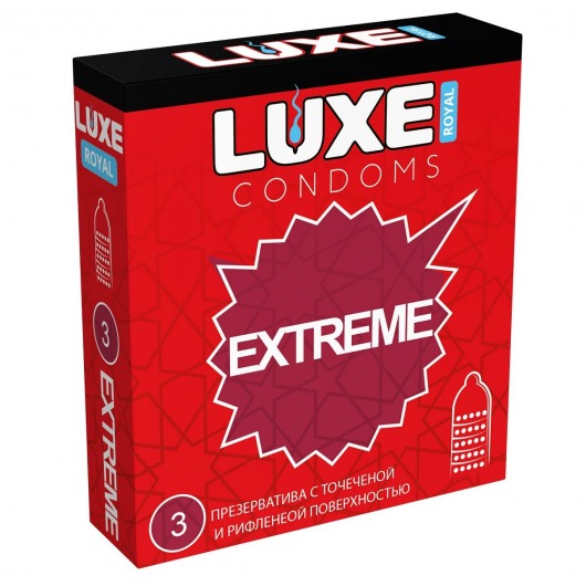Текстурированные презервативы LUXE Royal Extreme - 3 шт. - Luxe - купить с доставкой в Пушкино