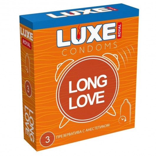 Презервативы с продлевающим эффектом LUXE Royal Long Love - 3 шт. - Luxe - купить с доставкой в Пушкино