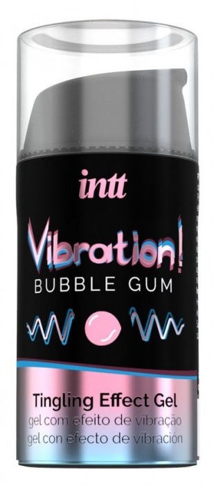 Жидкий интимный гель с эффектом вибрации Vibration! Bubble Gum - 15 мл. - INTT - купить с доставкой в Пушкино