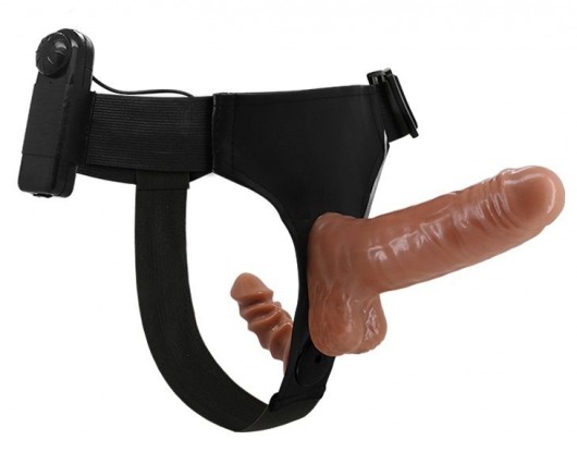 Страпон с вагинальной пробкой и вибрацией Ultra Passionate Harness - 16 см. - Baile - купить с доставкой в Пушкино