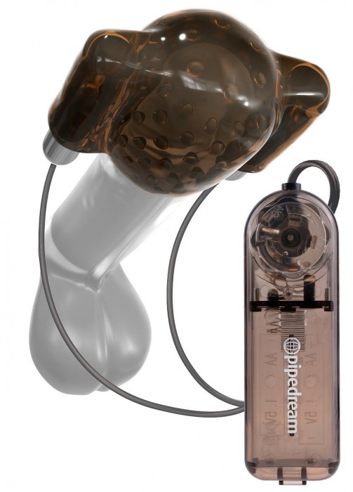 Дымчатый вибростимулятор головки пениса Dual Vibrating Head Teaser - Pipedream - в Пушкино купить с доставкой