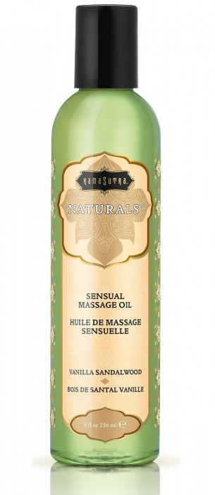 Массажное масло Naturals Vanilla Sandalwood с ароматом ванили и сандала - 236 мл. - Kama Sutra - купить с доставкой в Пушкино