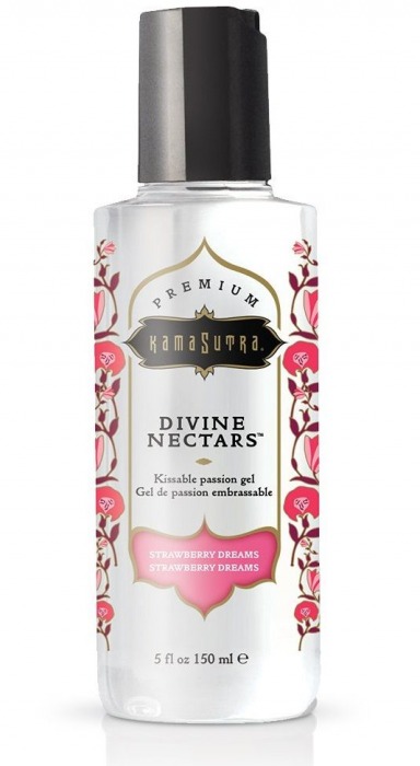 Гель-лубрикант на водной основе Divine Nectars Strawberry Dream с ароматом клубники - 150 мл. - Kama Sutra - купить с доставкой в Пушкино