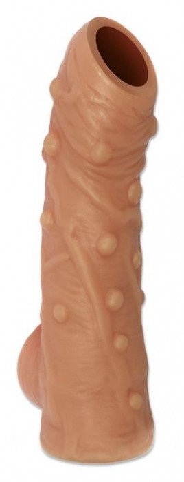 Телесная насадка с пупырышками и открытой головкой Nude Sleeve M - 12 см. - KOKOS - в Пушкино купить с доставкой