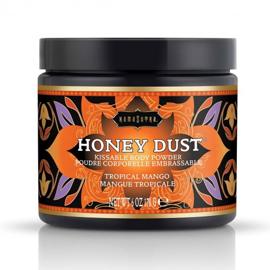 Пудра для тела Honey Dust Body Powder с ароматом манго - 170 гр. - Kama Sutra - купить с доставкой в Пушкино