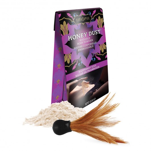 Пудра для тела Honey Dust Body Powder с ароматом малины - 28 гр. - Kama Sutra - купить с доставкой в Пушкино