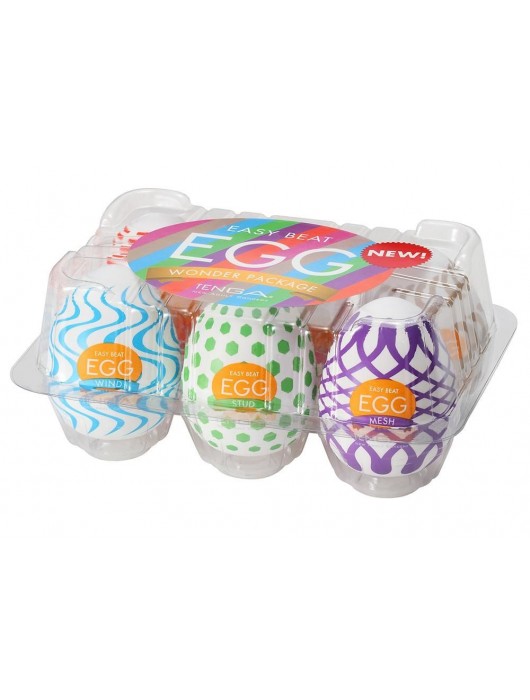 Набор из 6 мастурбаторов Tenga EGG IV с различным рельефом - Tenga - в Пушкино купить с доставкой