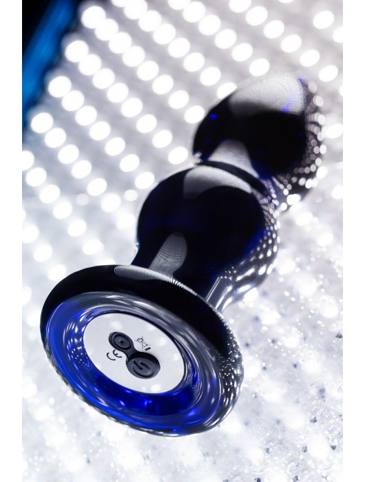 Черная стеклянная вибровтулка - 11 см. - Sexus