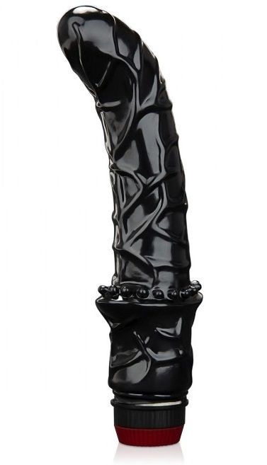 Черный вибромассажер простаты 6  Premium Prostate Massager - BlueLine - в Пушкино купить с доставкой