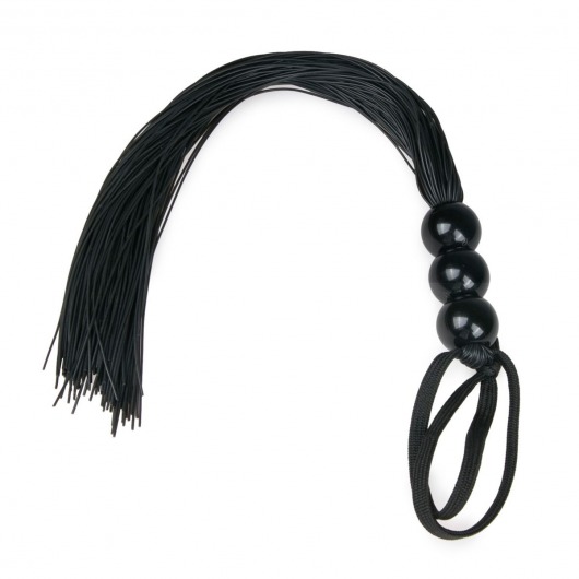 Черная силиконовая плеть Silicone Whip - 32 см. - Easy toys - купить с доставкой в Пушкино