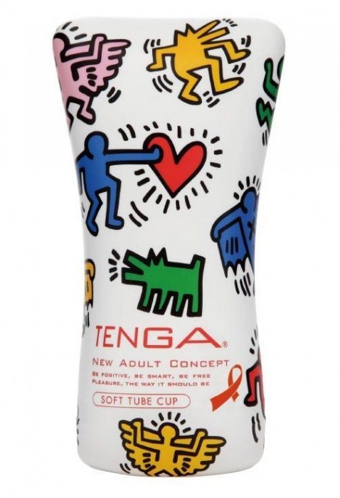 Мастурбатор-туба Keith Haring Soft Tube CUP - Tenga - в Пушкино купить с доставкой