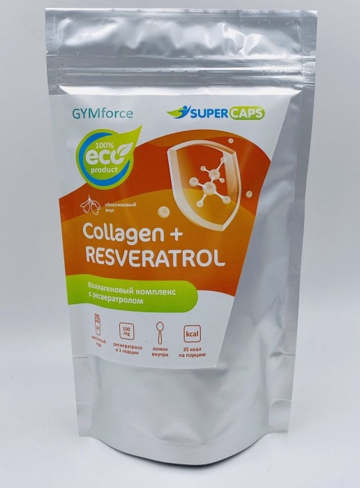 Натуральный коллаген с ресвератролом GYMforce Collagen+ - 150 гр. - SuperCaps - купить с доставкой в Пушкино