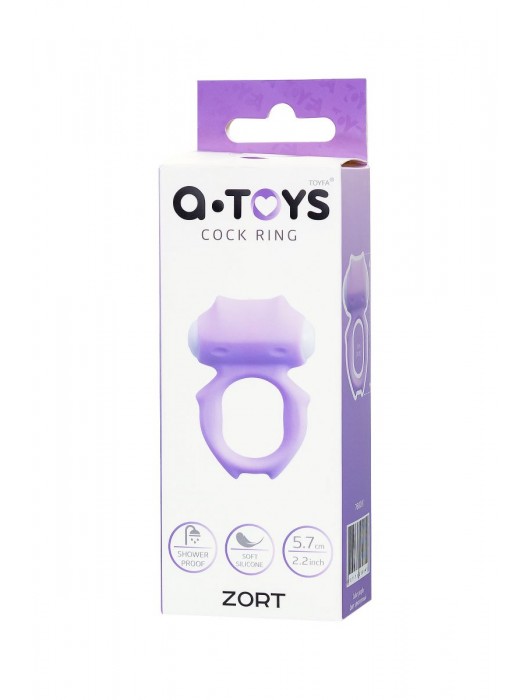 Фиолетовое виброкольцо на пенис Zort - A-toys - в Пушкино купить с доставкой