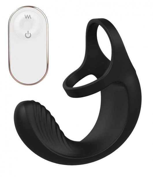 Черный анальный стимулятор с эрекционными кольцами Remote Couple Teaser - Dream Toys - в Пушкино купить с доставкой