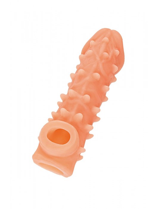 Телесная закрытая насадка с пупырышками Cock Sleeve Size L - 17,6 см. - KOKOS - в Пушкино купить с доставкой