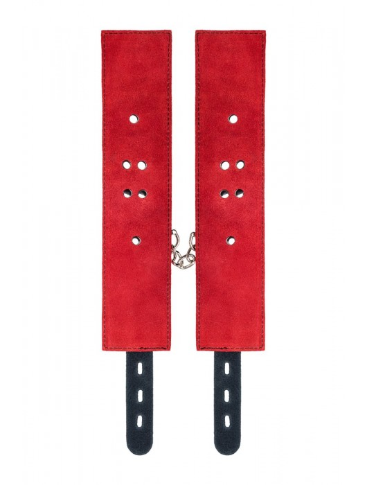 Красно-черные оковы на ноги из кожи - ToyFa - купить с доставкой в Пушкино