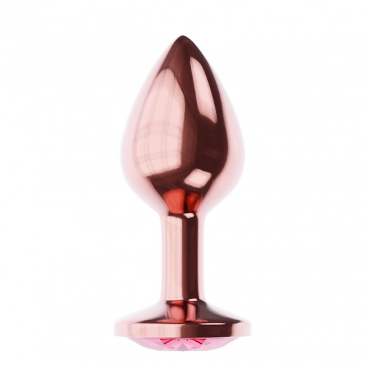 Пробка цвета розового золота с малиновым кристаллом Diamond Ruby Shine L - 8,3 см. - Lola Games - купить с доставкой в Пушкино