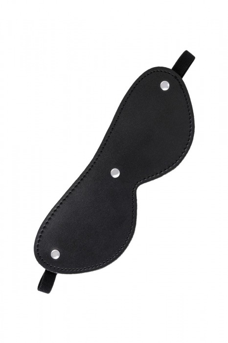 Черная кожаная маска Anonymo с мягким подкладом - ToyFa - купить с доставкой в Пушкино