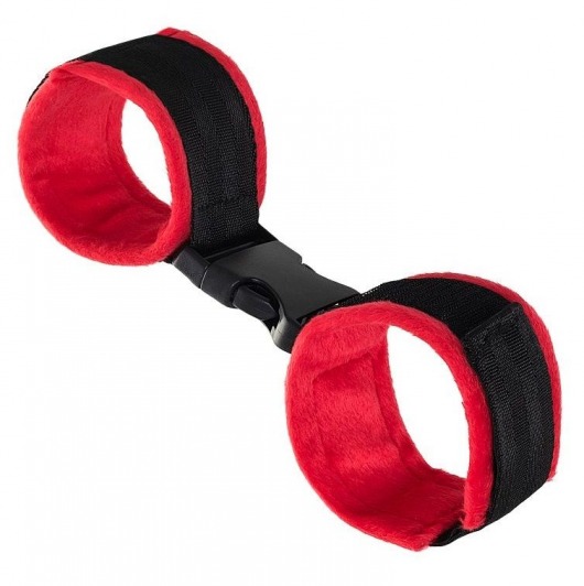 Красно-черные велюровые оковы Anonymo - ToyFa - купить с доставкой в Пушкино