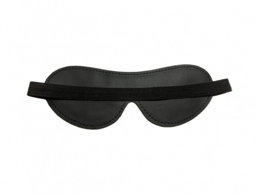 Черная лаковая маска на глаза из эко-кожи - БДСМ Арсенал - купить с доставкой в Пушкино