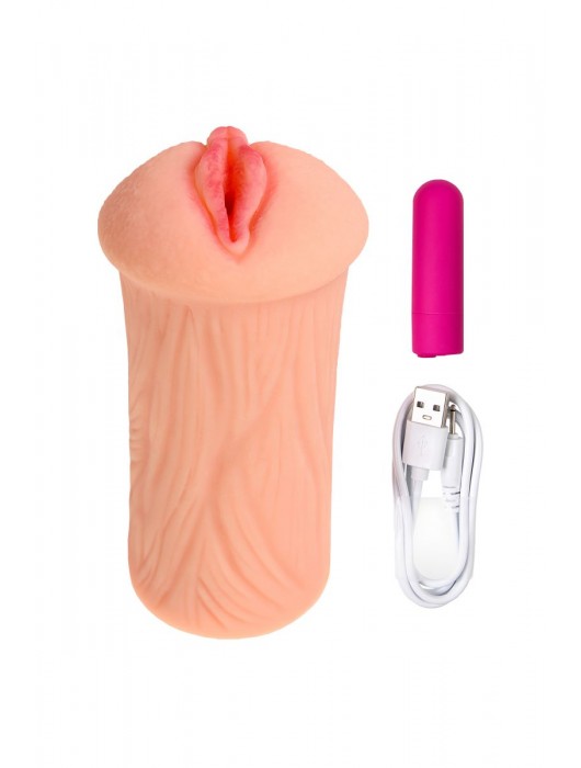 Реалистичный мастурбатор-вагина телесного цвета Elegance.001 с вибрацией - KOKOS - в Пушкино купить с доставкой