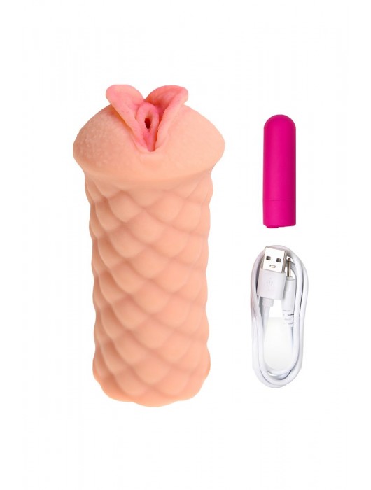 Телесный мастурбатор-вагина Elegance.002 с вибрацией - KOKOS - в Пушкино купить с доставкой
