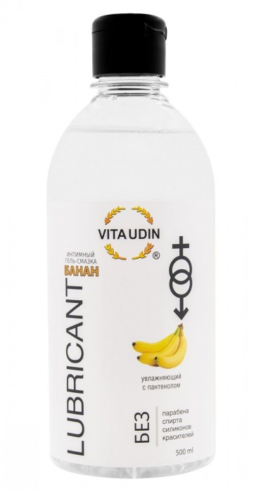 Интимный гель-смазка на водной основе VITA UDIN с ароматом банана - 500 мл. - VITA UDIN - купить с доставкой в Пушкино