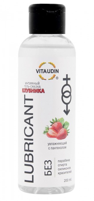 Интимный гель-смазка на водной основе VITA UDIN с ароматом клубники - 200 мл. - VITA UDIN - купить с доставкой в Пушкино