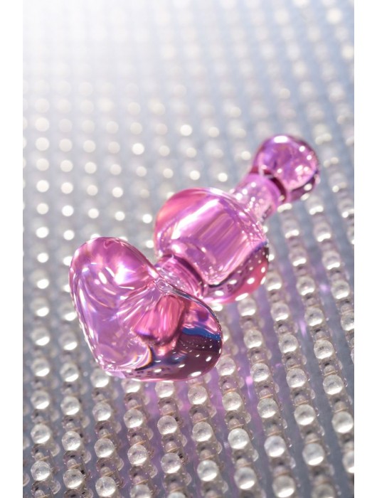 Розовая фигурная анальная втулка - 9,8 см. - Sexus