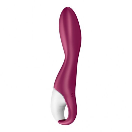 Малиновый вибромассажер для стимуляции G-точки Heated Thrill - 20,6 см. - Satisfyer