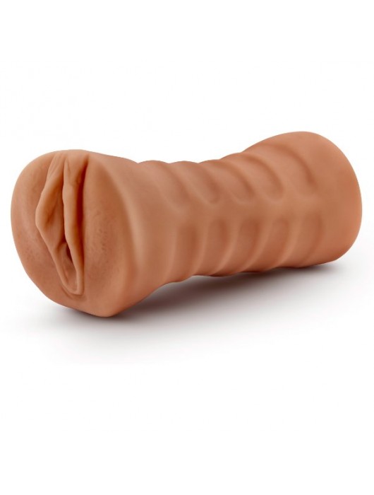 Мастурбатор-вагина цвета карамели Julieta с вибрацией - Blush Novelties - в Пушкино купить с доставкой