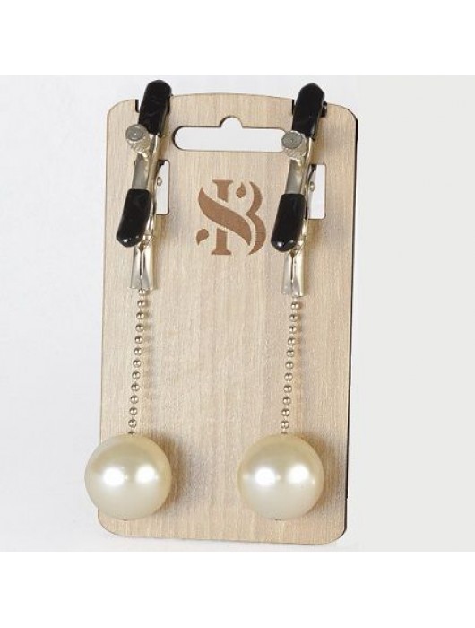 Зажимы на соски с бусинами под жемчуг Pearl - Sitabella - купить с доставкой в Пушкино