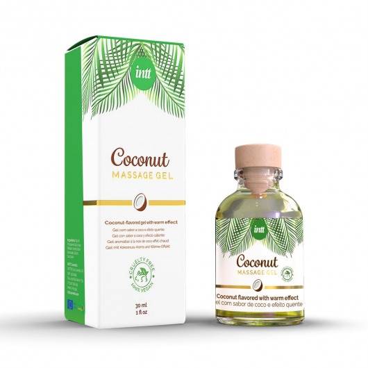 Массажный гель с ароматом кокоса Coconut - 30 мл. - INTT - купить с доставкой в Пушкино