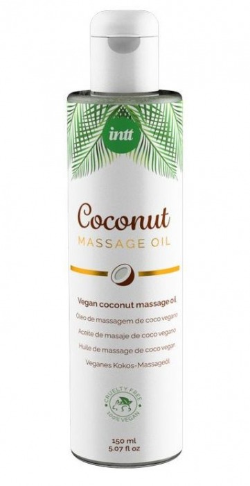 Массажное масло Vegan Coconut - 150 мл. - INTT - купить с доставкой в Пушкино