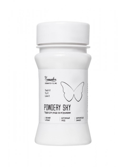 Пудра для ухода за игрушками Powdery Sky с ароматом мяты - 40 гр. - Eromantica - купить с доставкой в Пушкино