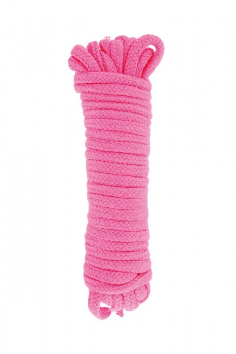 Розовая веревка для связывания Sweet Caress Rope - 10 метров - Sweet Caress - купить с доставкой в Пушкино