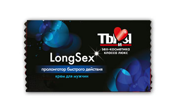 Пролонгирующий крем LongSex в одноразовой упаковке - 1,5 гр. - Биоритм - купить с доставкой в Пушкино