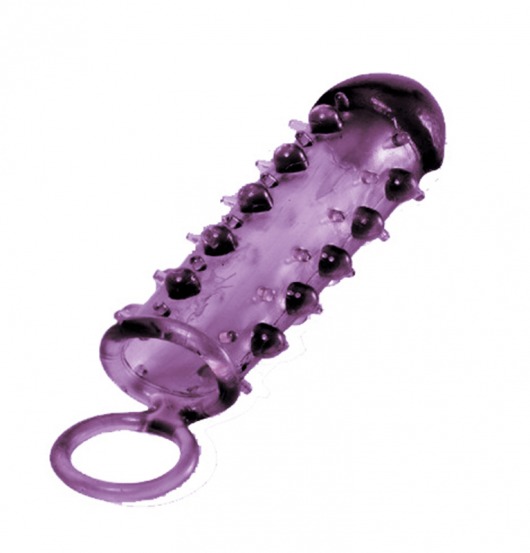 Закрытая фиолетовая насадка с пупырышками SAMURAI PENIS SLEEVE PURPLE - 14,5 см. - NMC - в Пушкино купить с доставкой