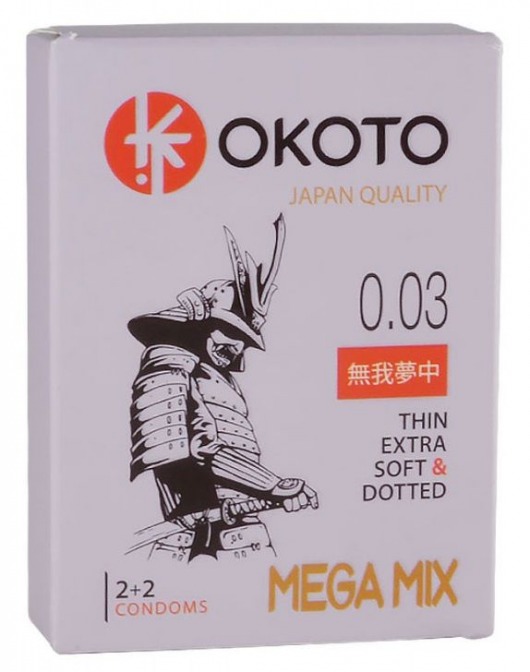 Набор из 4 презервативов OKOTO MegaMIX - Sitabella - купить с доставкой в Пушкино