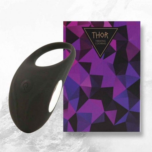 Черное эрекционное виброкольцо Thor Cockring - FeelzToys - в Пушкино купить с доставкой