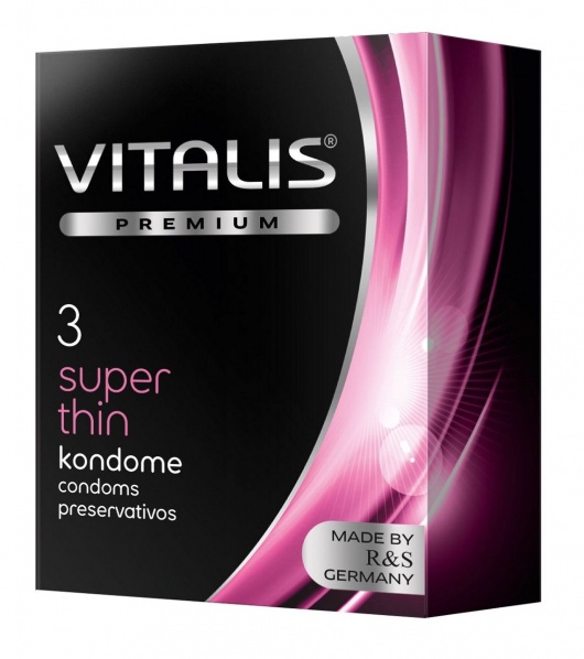 Ультратонкие презервативы VITALIS PREMIUM super thin - 3 шт. - Vitalis - купить с доставкой в Пушкино