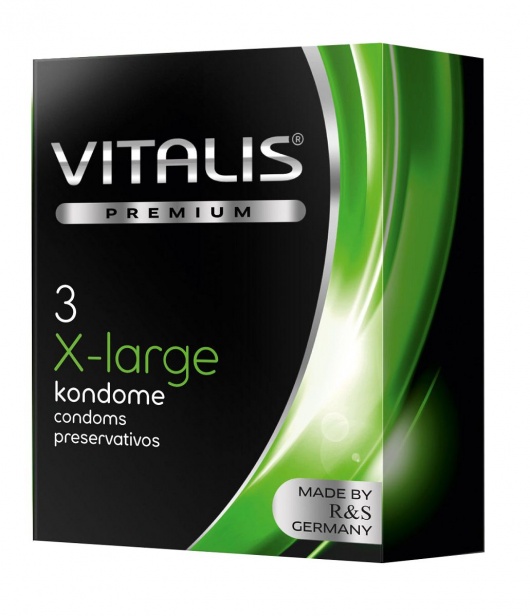 Презервативы увеличенного размера VITALIS PREMIUM x-large - 3 шт. - Vitalis - купить с доставкой в Пушкино
