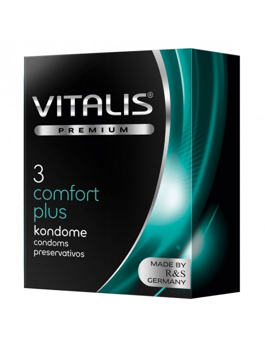 Контурные презервативы VITALIS PREMIUM comfort plus - 3 шт. - Vitalis - купить с доставкой в Пушкино