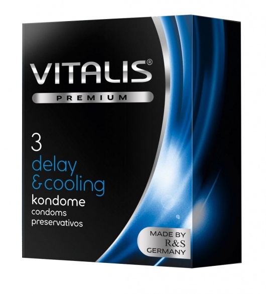 Презервативы VITALIS PREMIUM delay   cooling с охлаждающим эффектом - 3 шт. - Vitalis - купить с доставкой в Пушкино