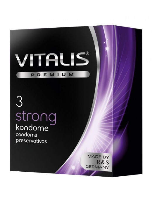 Презервативы с утолщенной стенкой VITALIS PREMIUM strong - 3 шт. - Vitalis - купить с доставкой в Пушкино